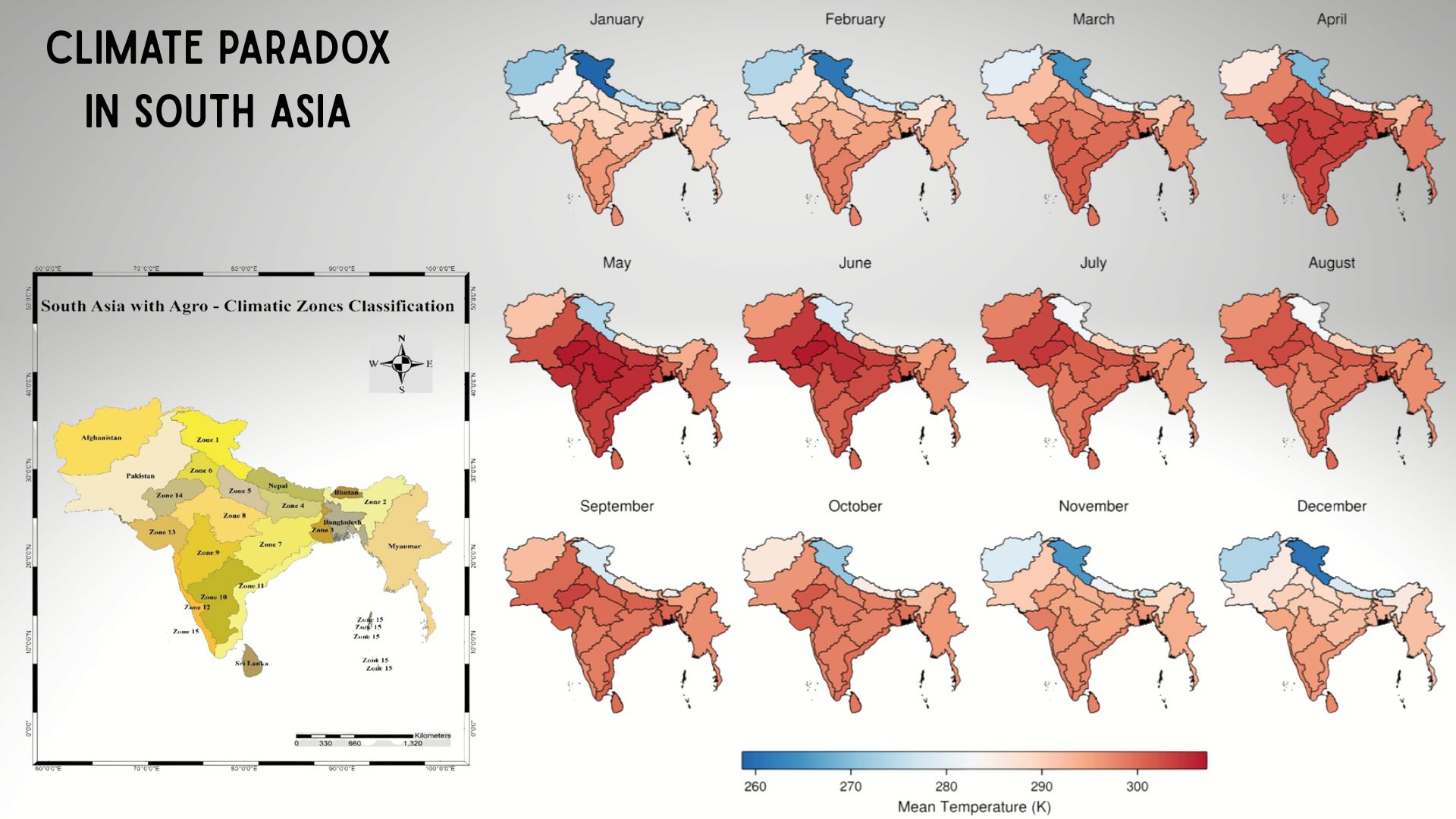 South Asia is defying global warming trends: the Himalayas are heating up while other areas cool